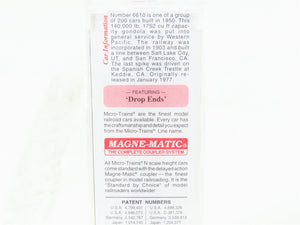 N Scale Micro-Trains MTL 46050 WP Western Pacific Railroad 50' Gondola #6610