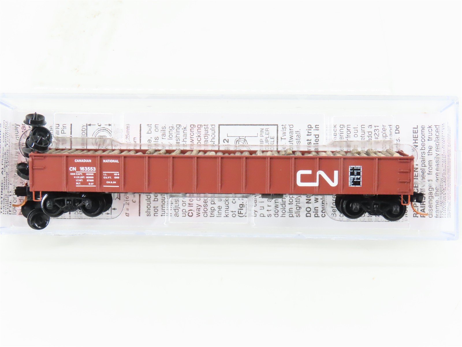 N Scale Micro-Trains MTL 04800120 CN Canadian National 50' Gondola #163553