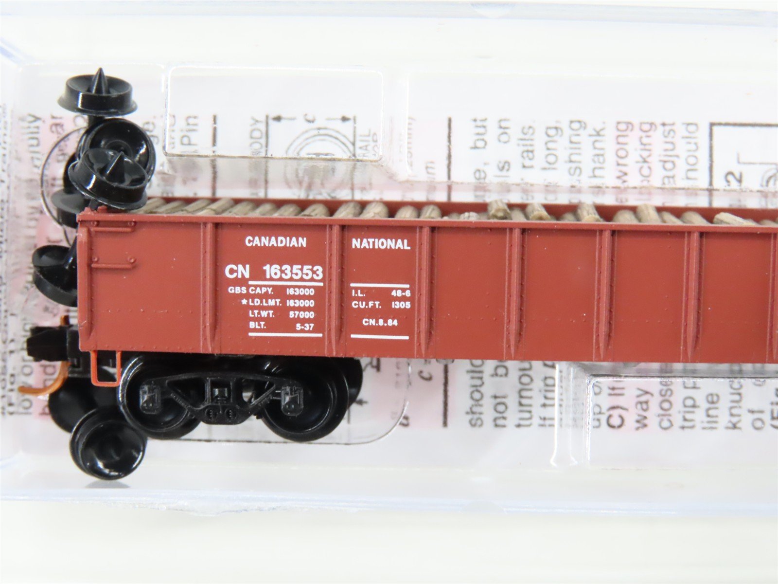 N Scale Micro-Trains MTL 04800120 CN Canadian National 50' Gondola #163553
