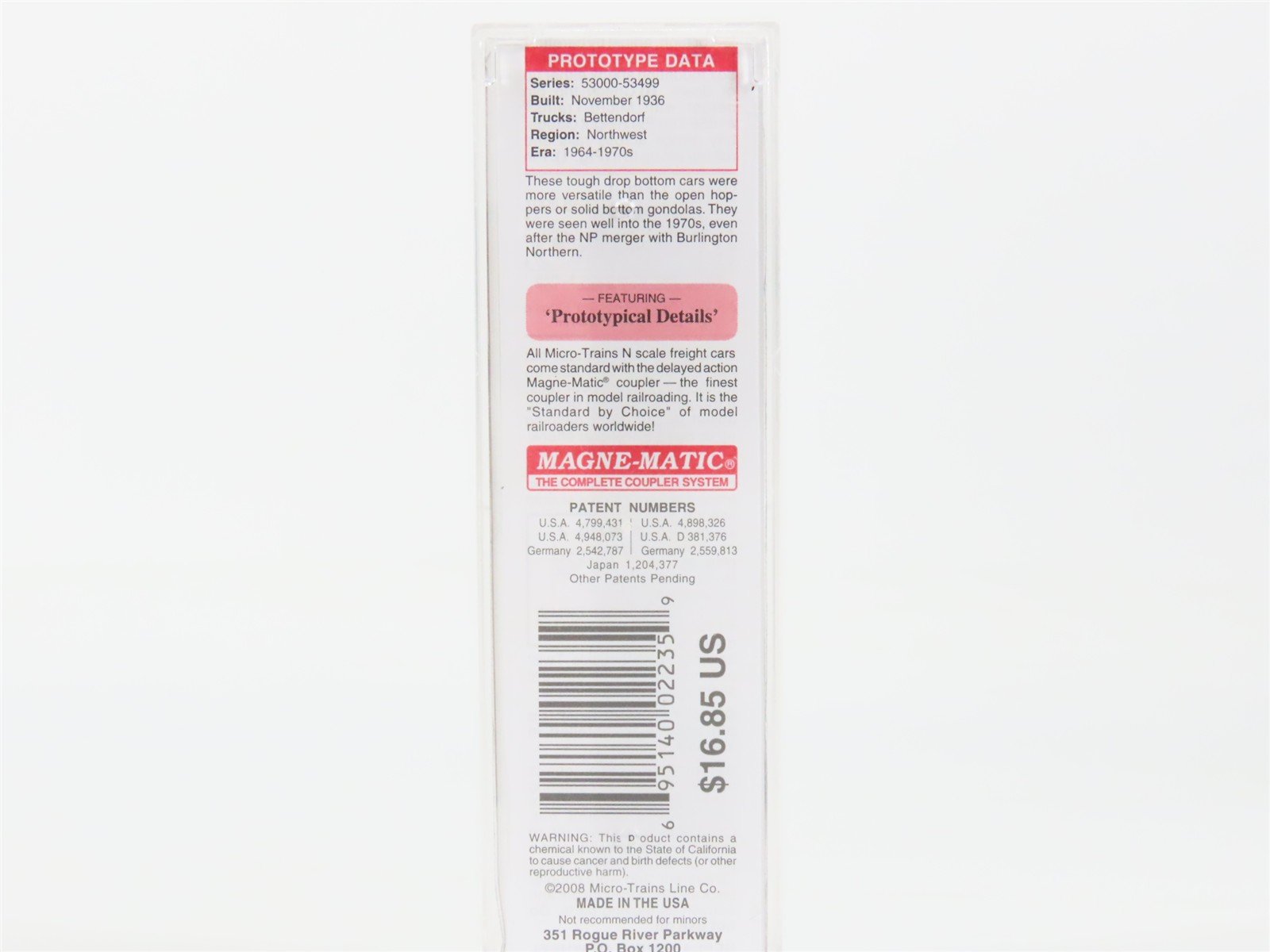 N Scale Micro-Trains MTL 08300042 NP Northern Pacific 40' Gondola #53200