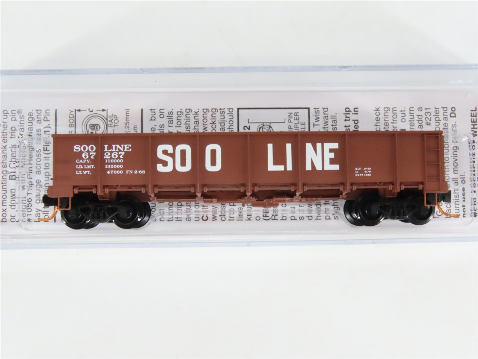 N Scale Micro-Trains MTL 08300020 SOO Line 40' Gondola #67267 w/ Load