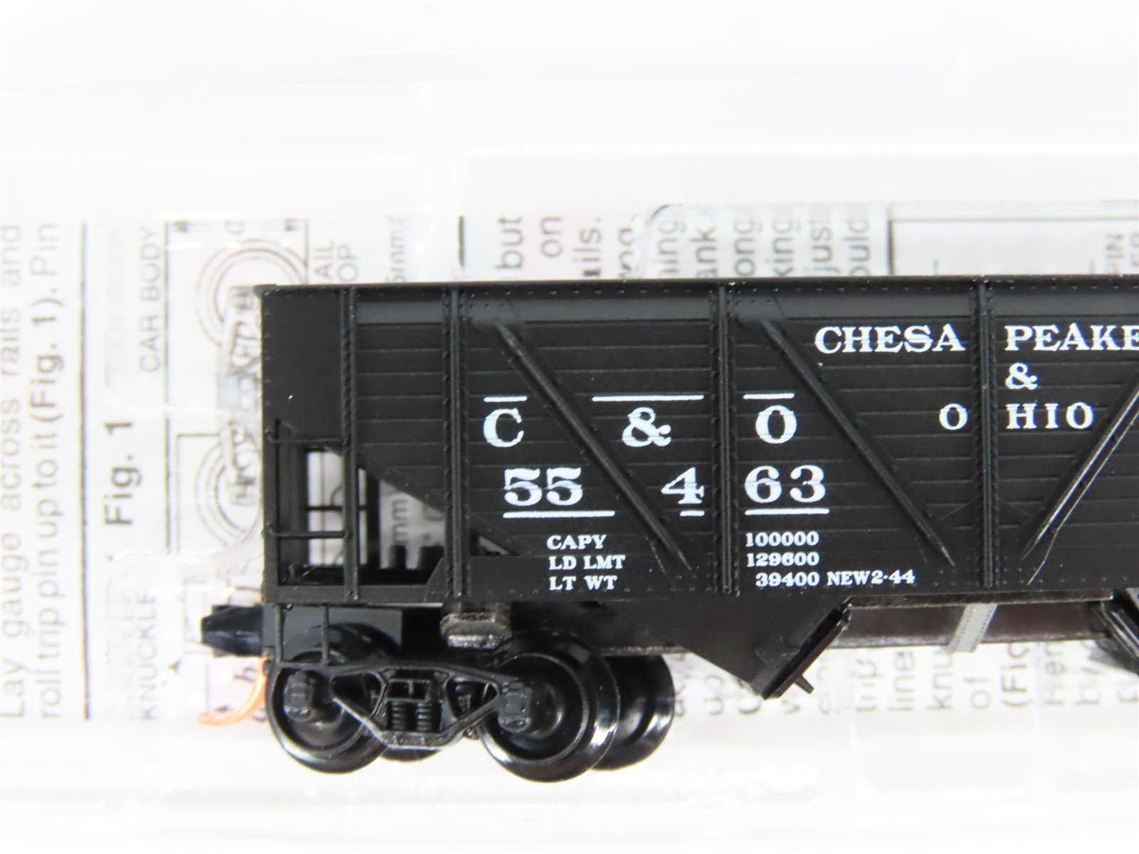 N Scale Micro-Trains MTL 57070 C&O Chesapeake & Ohio 2-Bay Hopper #55463