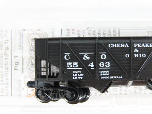N Scale Micro-Trains MTL 57070 C&O Chesapeake & Ohio 2-Bay Hopper #55463