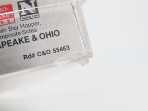 N Scale Micro-Trains MTL 57070 C&O Chesapeake & Ohio 2-Bay Hopper #55463