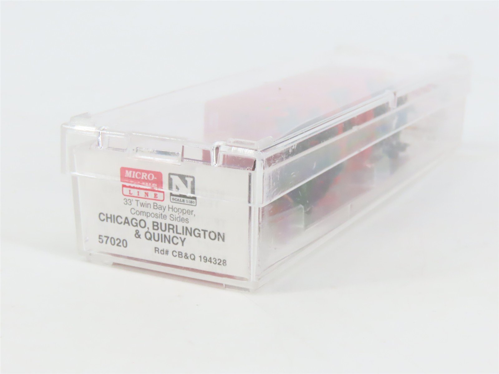 N Scale Micro-Trains MTL 57020 CB&Q Burlington Route 2-Bay Hopper #194328