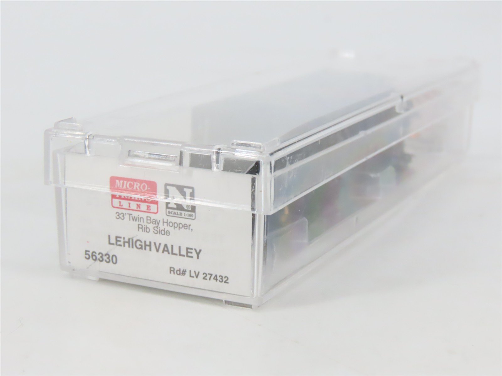 N Scale Micro-Trains MTL 56330 LV Lehigh Valley 2-Bay Open Hopper #27432