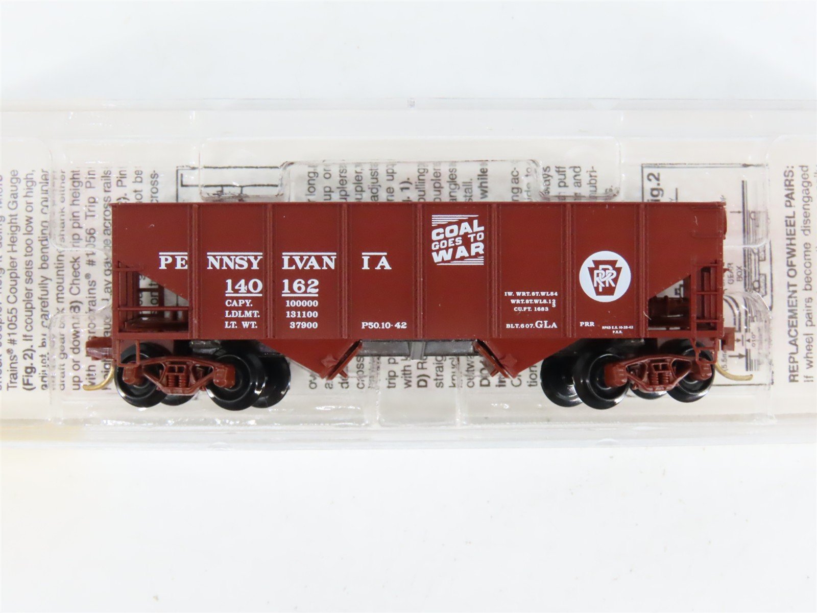 N Scale Micro-Trains MTL 56270 PRR Coal Goes To War 2-Bay Open Hopper #140162
