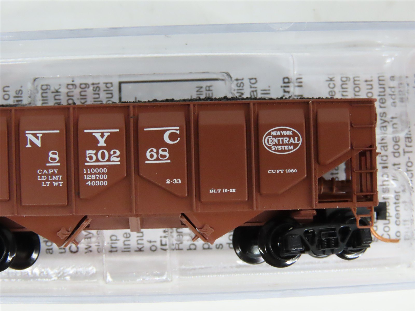 N Scale Micro-Trains MTL 08500021 NYC New York Central 2-Bay Open Hopper #850268