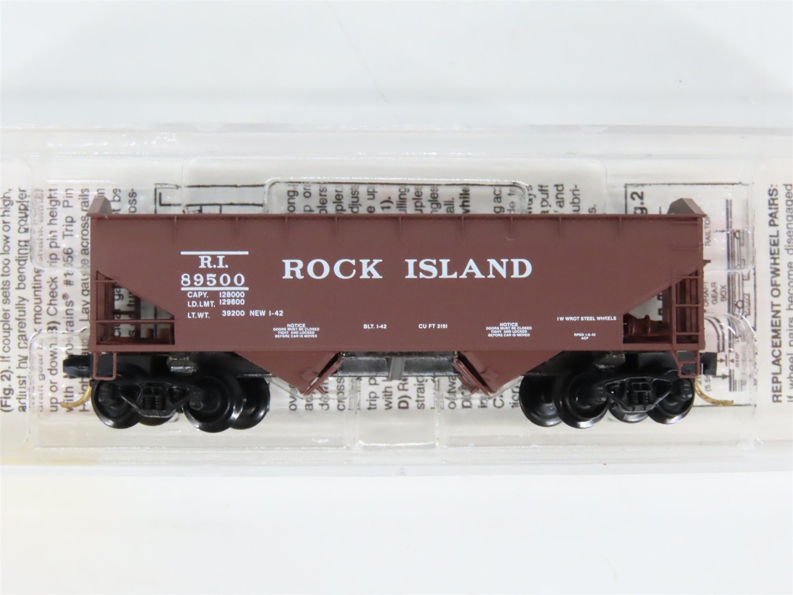 N Scale Micro-Trains MTL 90010 RI Rock Island 2-Bay Open Hopper #89500