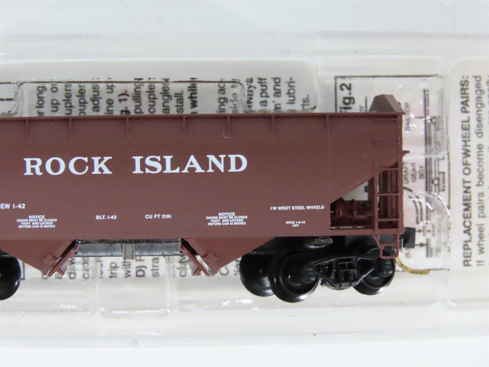 N Scale Micro-Trains MTL 90010 RI Rock Island 2-Bay Open Hopper #89500