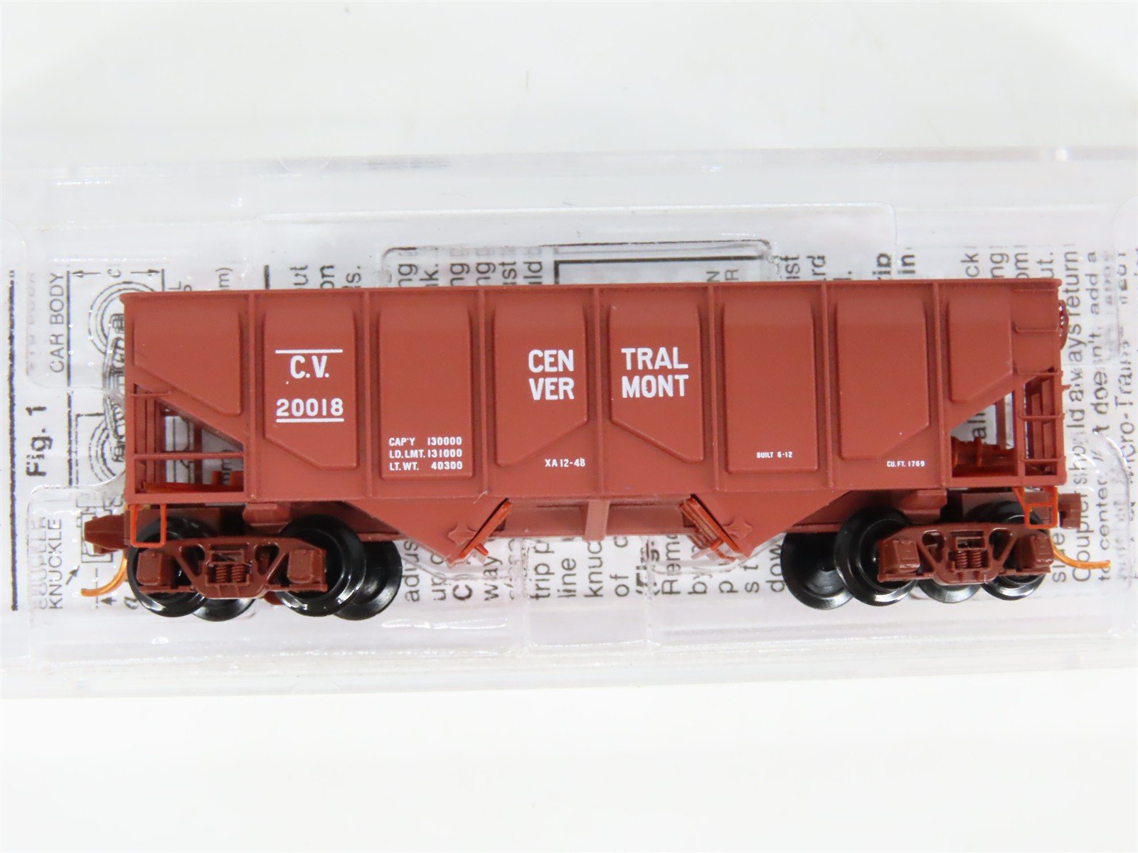 N Scale Micro-Trains MTL 08500060 CV Central Vermont 2-Bay Open Hopper #20018