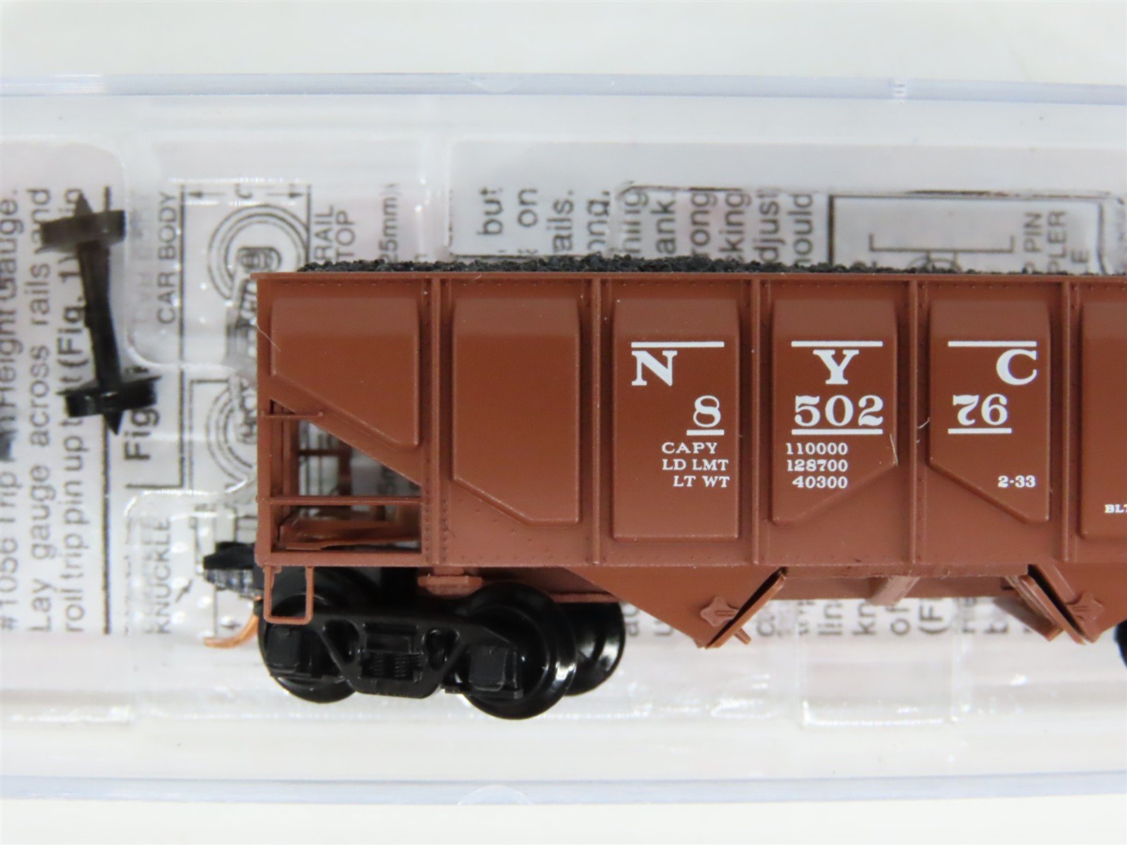 N Scale Micro-Trains MTL 08500022 NYC New York Central 2-Bay Hopper #850276