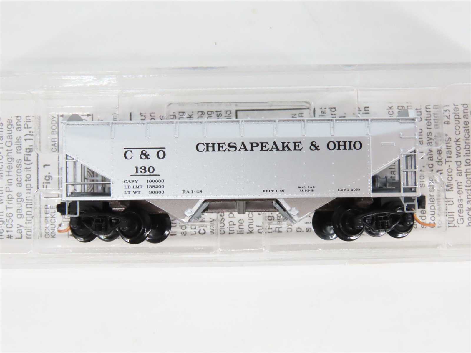 N Scale Micro-Trains MTL 86030 C&O Chesapeake & Ohio 2-Bay Open Hopper #130