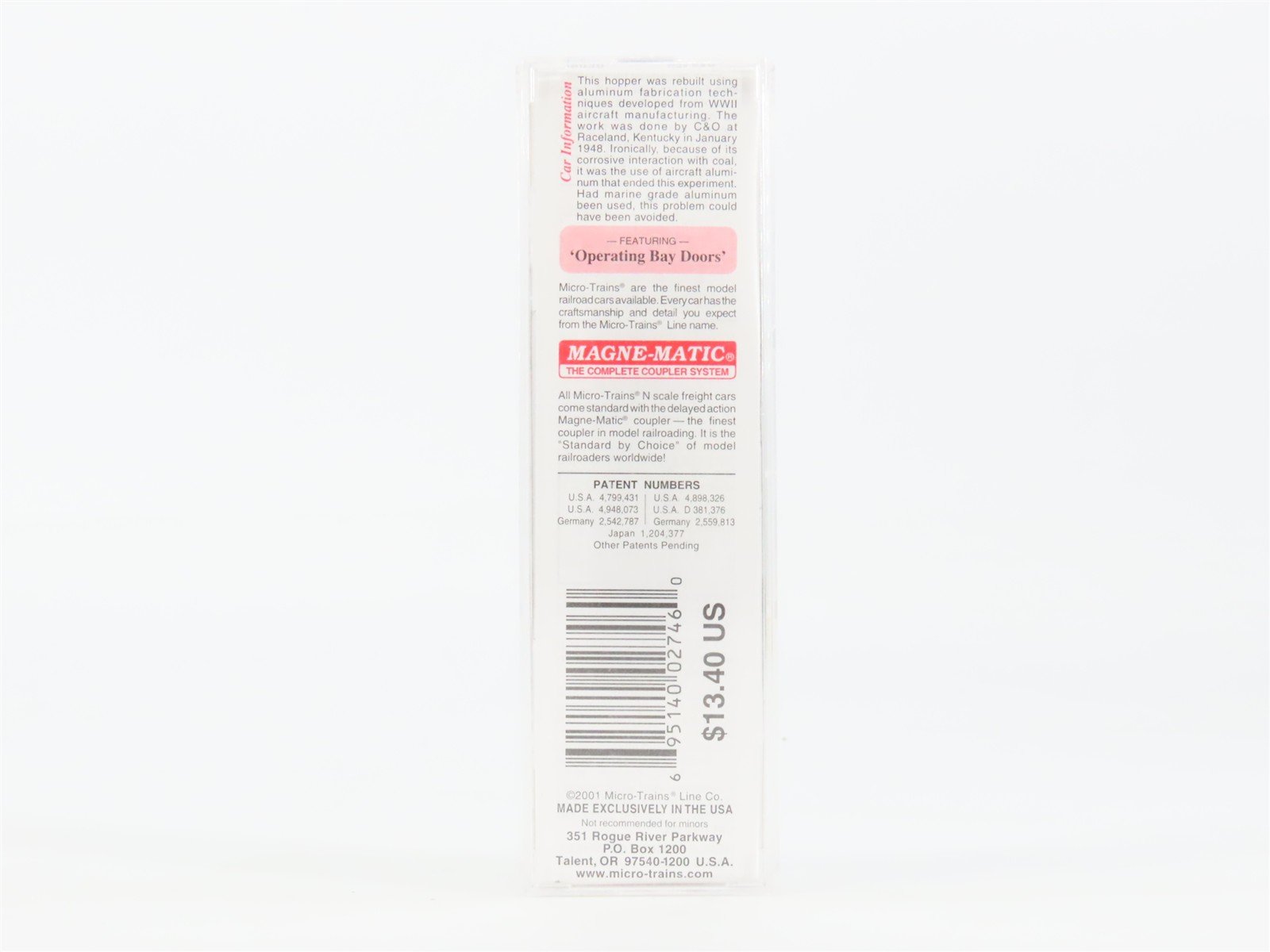 N Scale Micro-Trains MTL 86030 C&O Chesapeake & Ohio 2-Bay Open Hopper #130