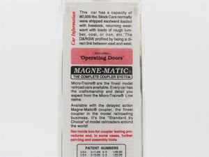 N Scale Micro-Trains MTL 35090 D&RGW Rio Grande 40' Despatch Stock Car #36419