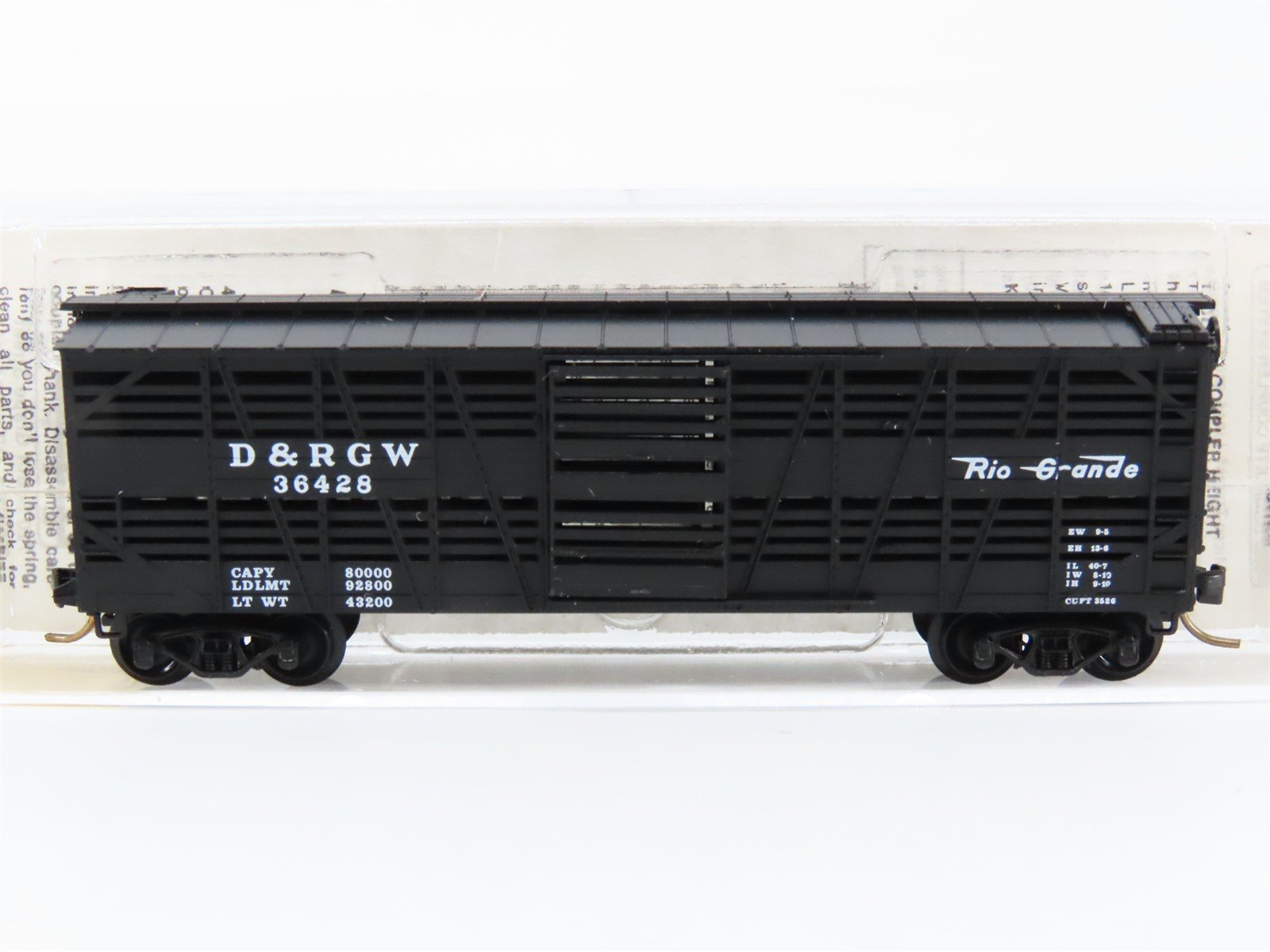 N Scale Micro-Trains MTL 35090 D&RGW Rio Grande 40' Despatch Stock Car #36428