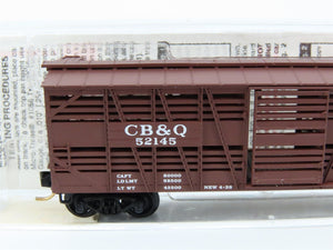 N Scale Micro-Trains MTL 35130 CB&Q Burlington Route 40' Stock Car #52145