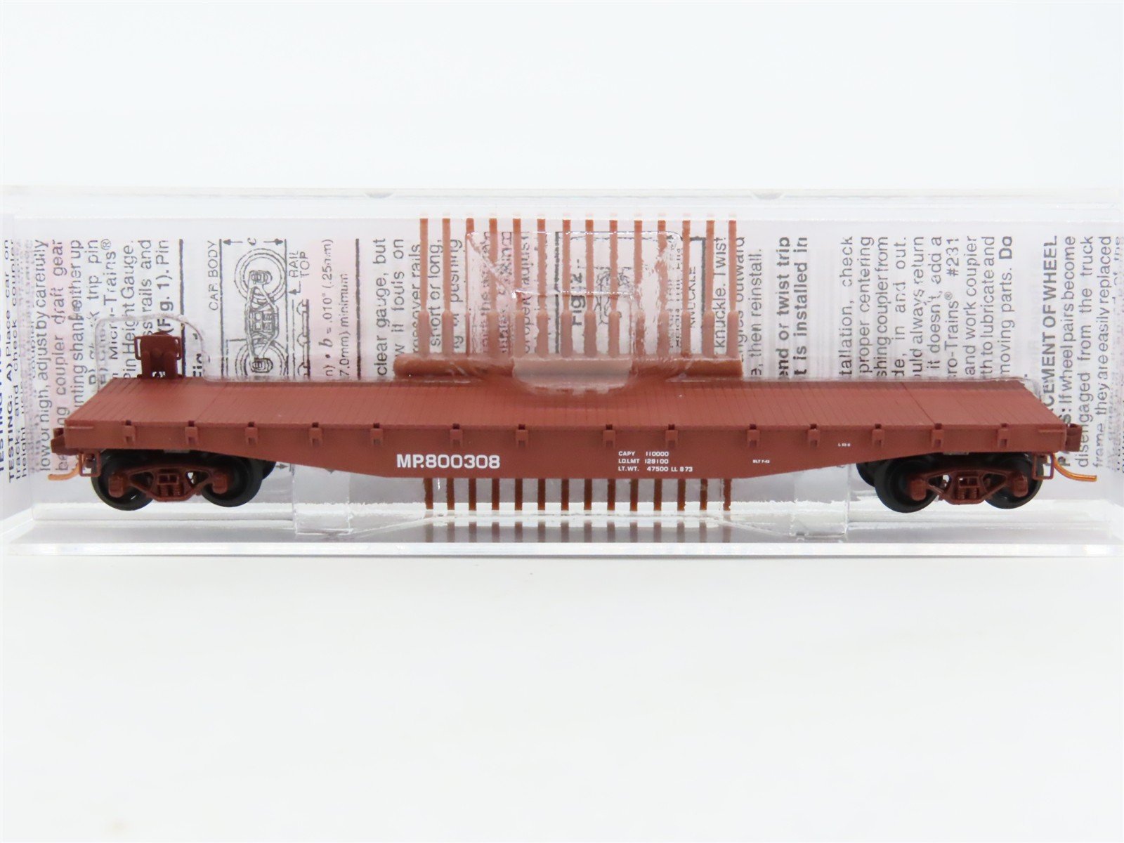 N Scale Micro-Trains MTL 04500340 MP Missouri Pacific 50' Flat Car #800308