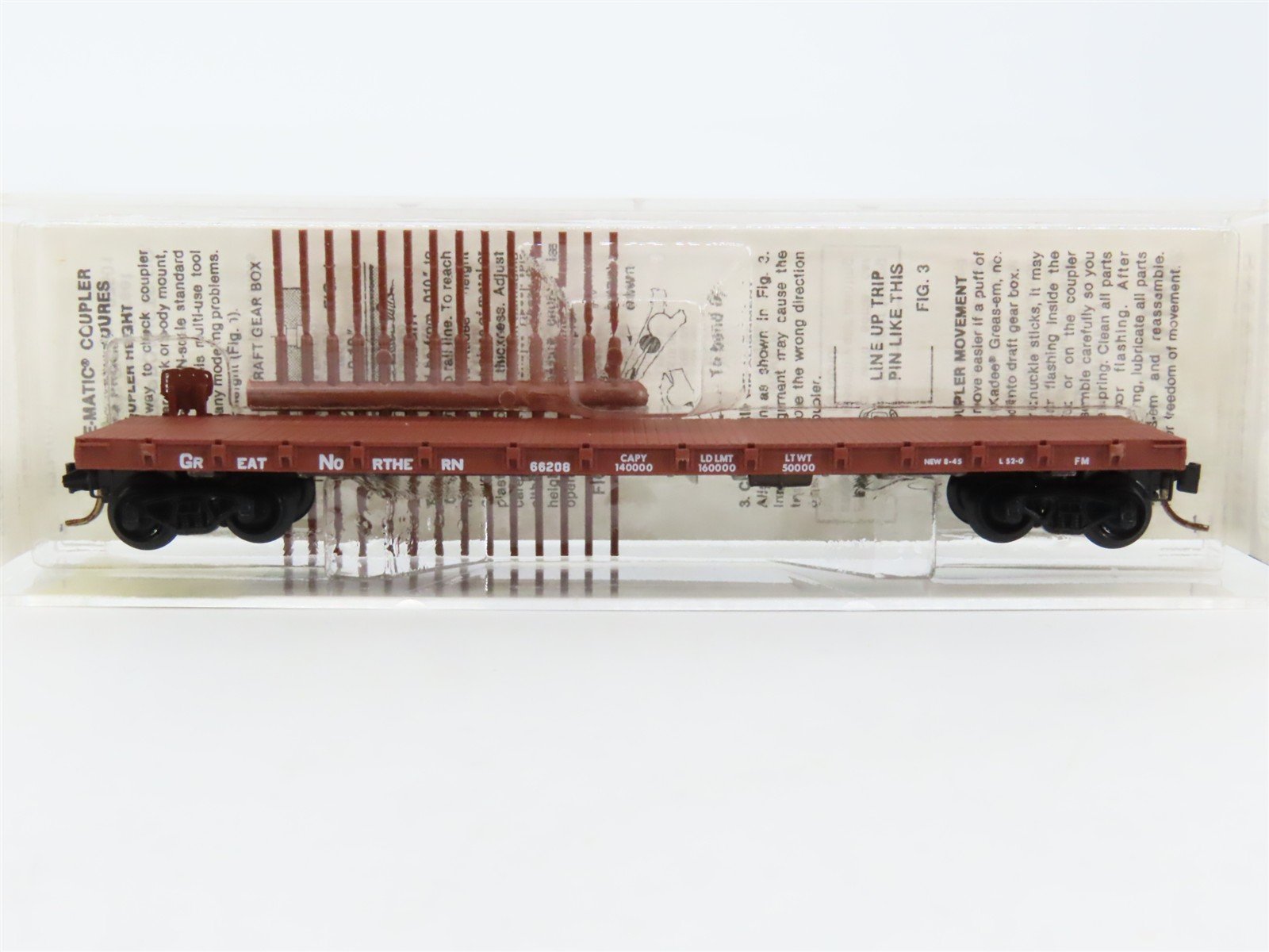 N Scale Kadee Micro-Trains MTL 44010 GN Great Northern 50' Flat Car #66208