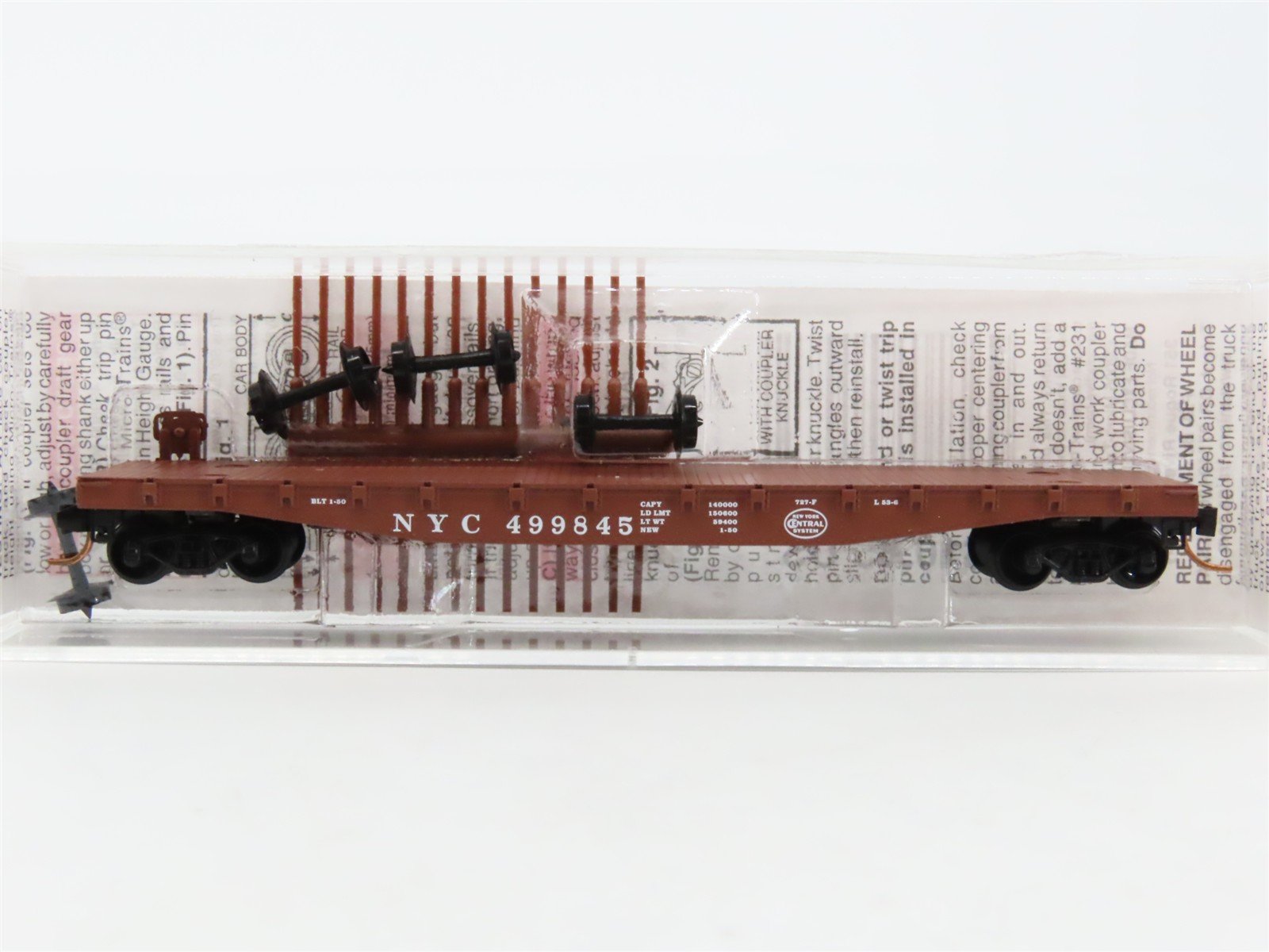 N Scale Micro-Trains MTL 04500040 NYC New York Central 50' Flat Car #499845