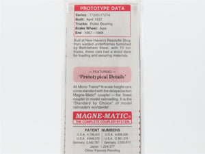 N Scale Micro-Trains MTL 45270 NH New Haven 50' Flat Car #17208 w/ Load