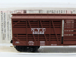 N Scale Micro-Trains MTL 35040 NYC New York Central 40' Stock Car #28022