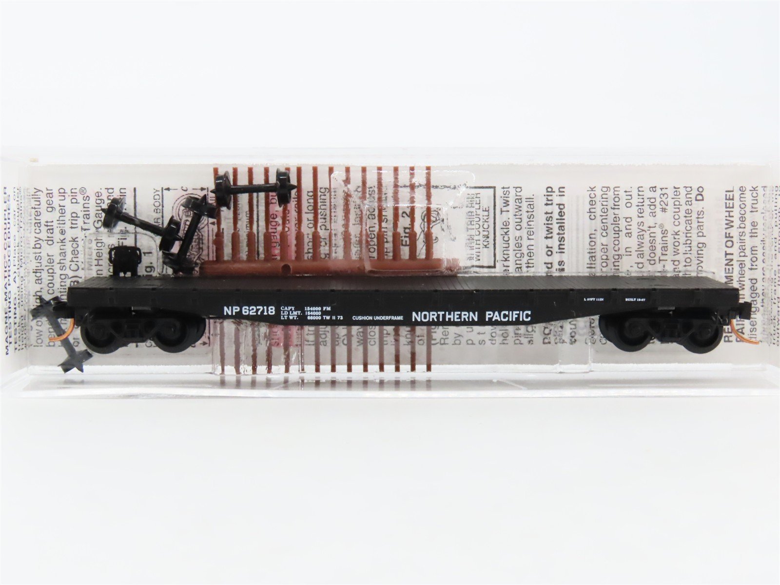 N Scale Micro-Trains MTL 45250 NP Northern Pacific Railroad 50' Flat Car #62718
