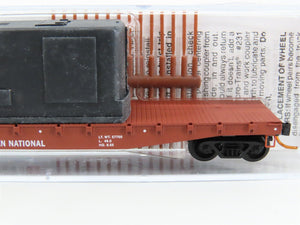 N Micro-Trains MTL 04500320 CN Canadian National 50' Flat Car #54201 w/ Load