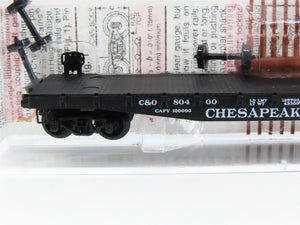 N Scale Micro-Trains MTL 45100 C&O Chesapeake & Ohio 50' Flat Car #80400