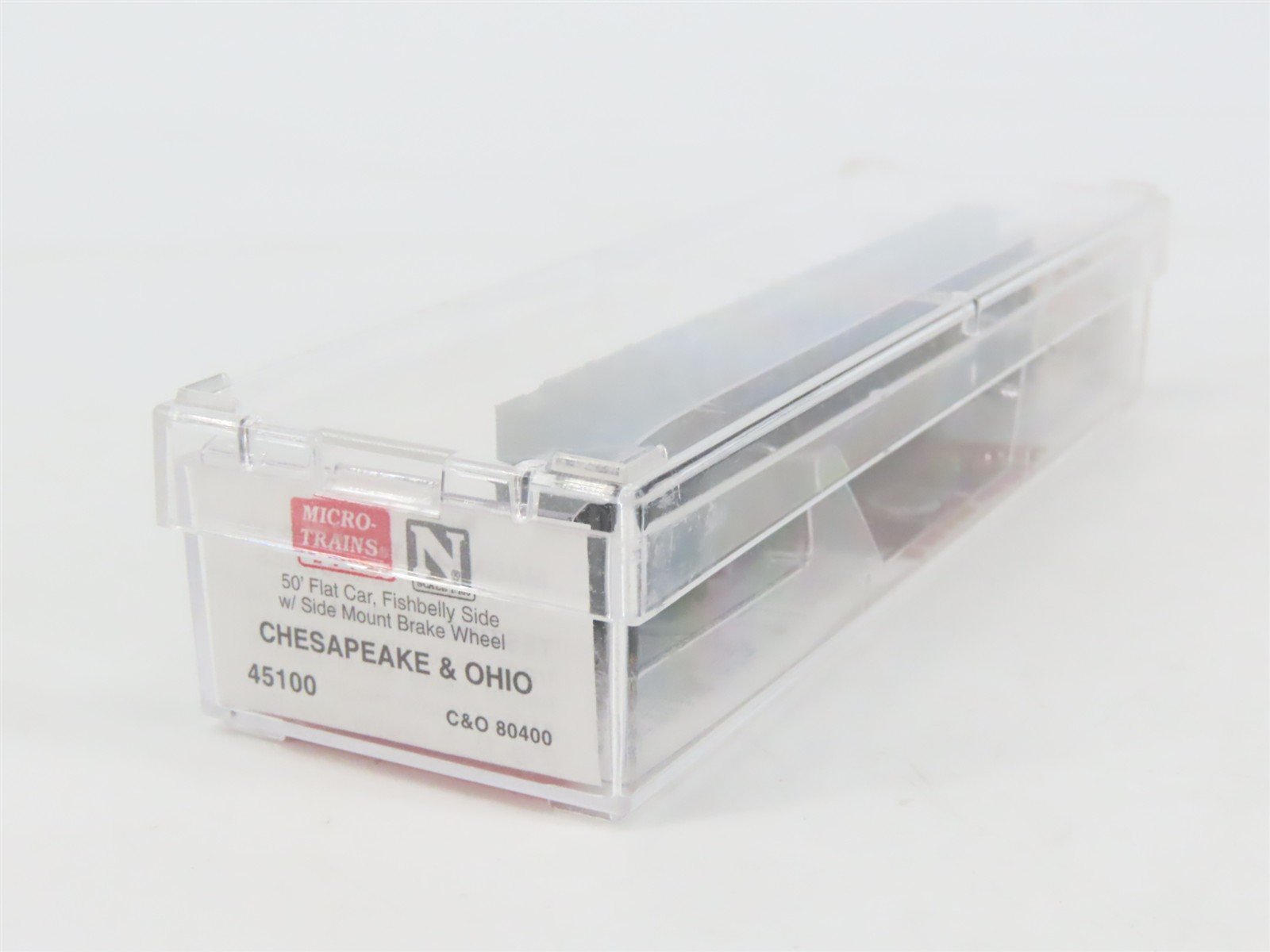 N Scale Micro-Trains MTL 45100 C&O Chesapeake & Ohio 50' Flat Car #80400