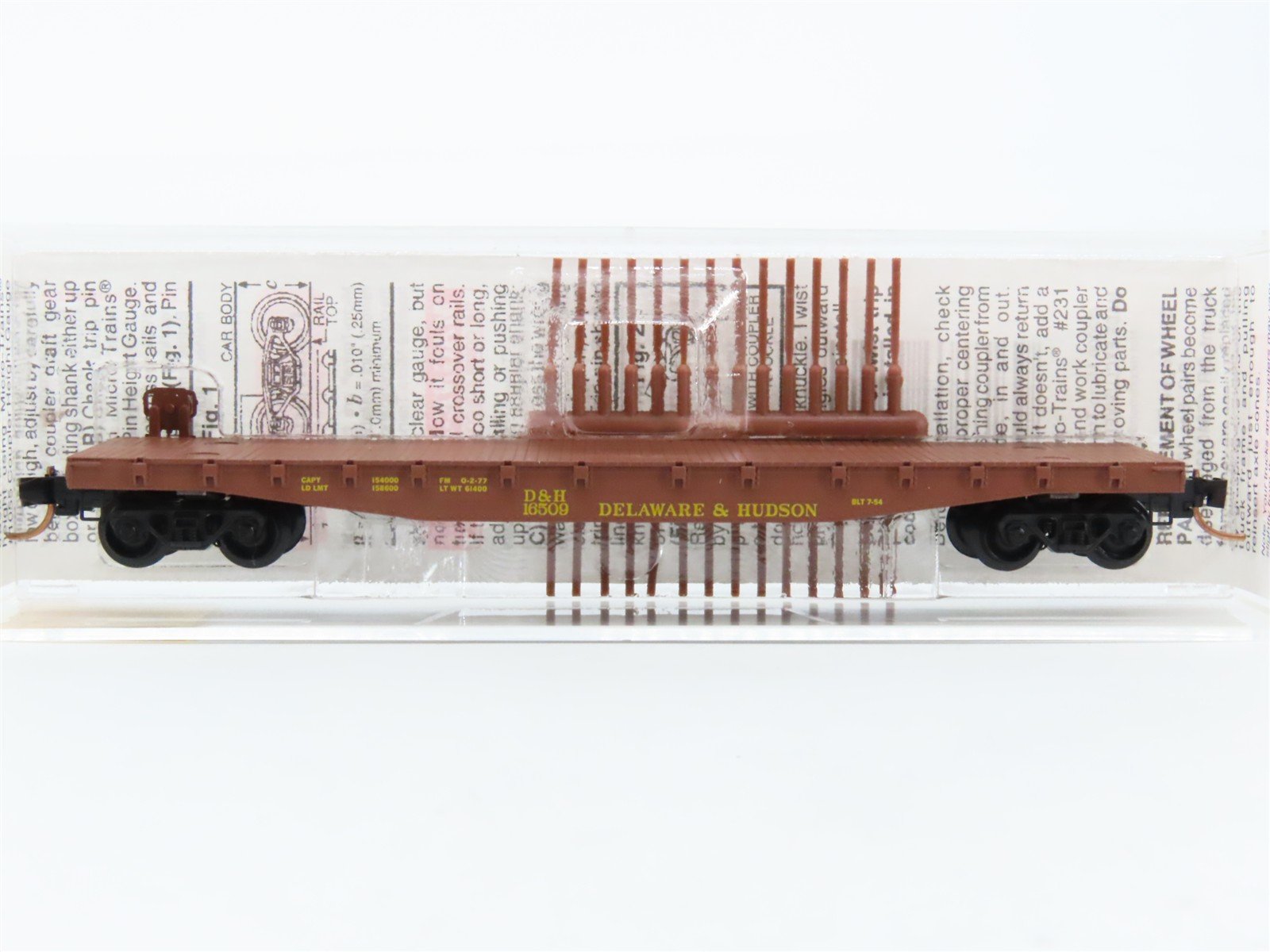 N Scale Micro-Trains MTL 45210 D&H Delaware & Hudson 50' Flat Car #16509