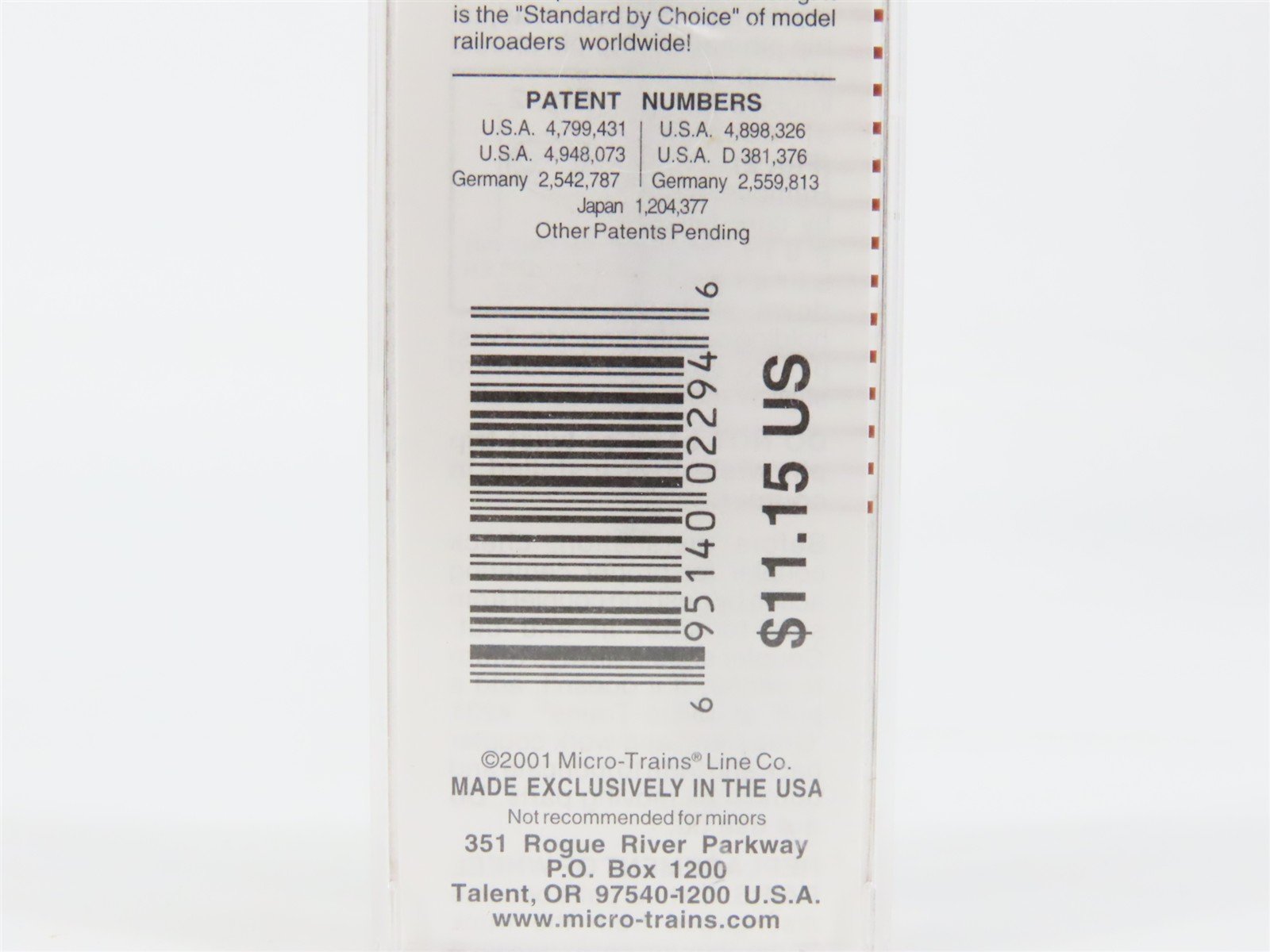 N Scale Micro-Trains MTL 44090 CB&Q Burlington Route 50' Flat Car #93374