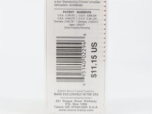 N Scale Micro-Trains MTL 44090 CB&Q Burlington Route 50' Flat Car #93374