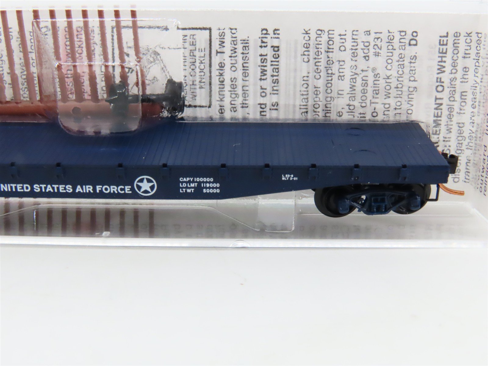 N Scale Micro-Trains MTL 45190 DAF United States Air Force 50' Flat Car #35507