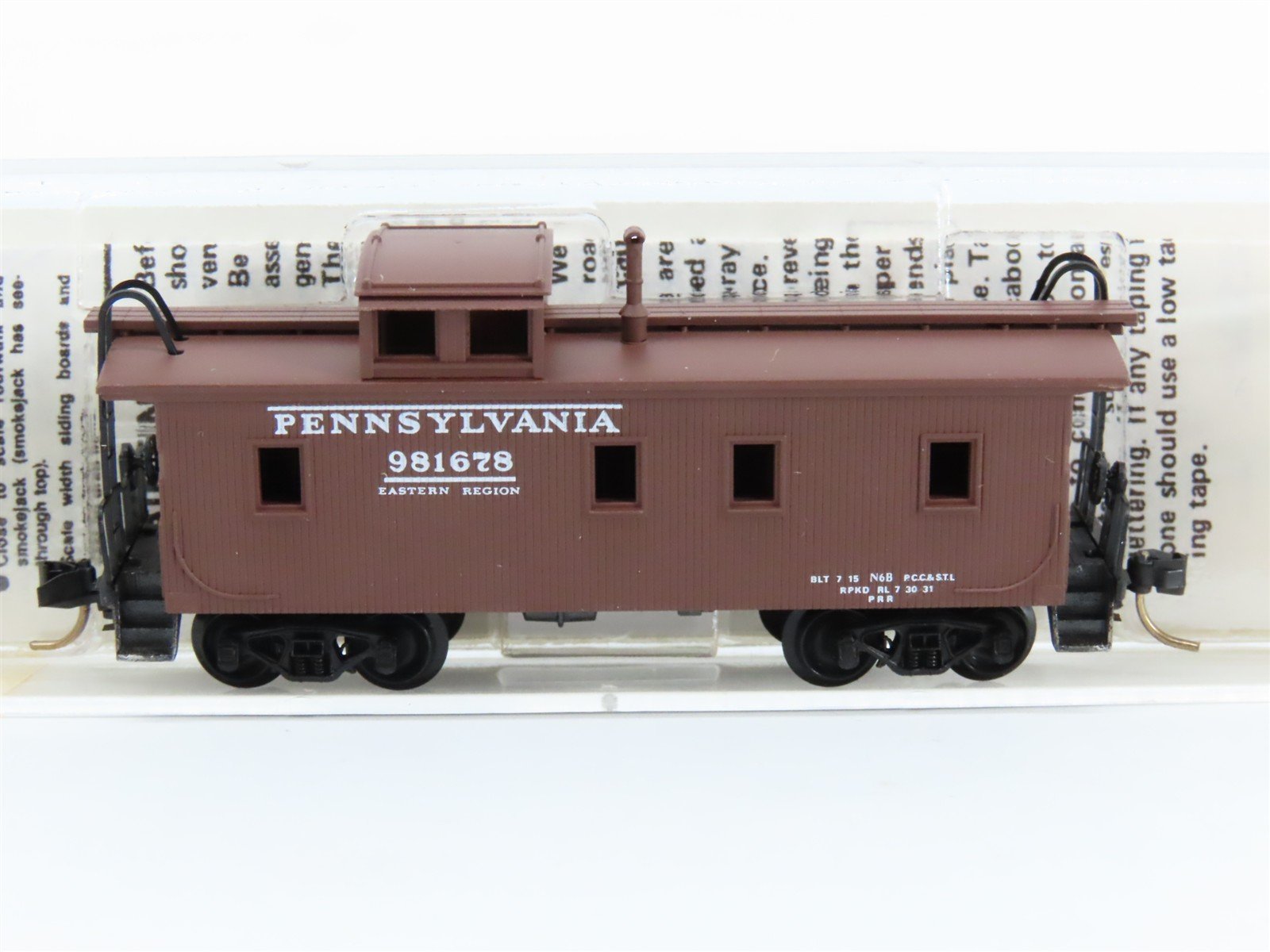 N Scale Micro-Trains MTL 51160 PRR Pennsylvania Railroad 34' Caboose #981678