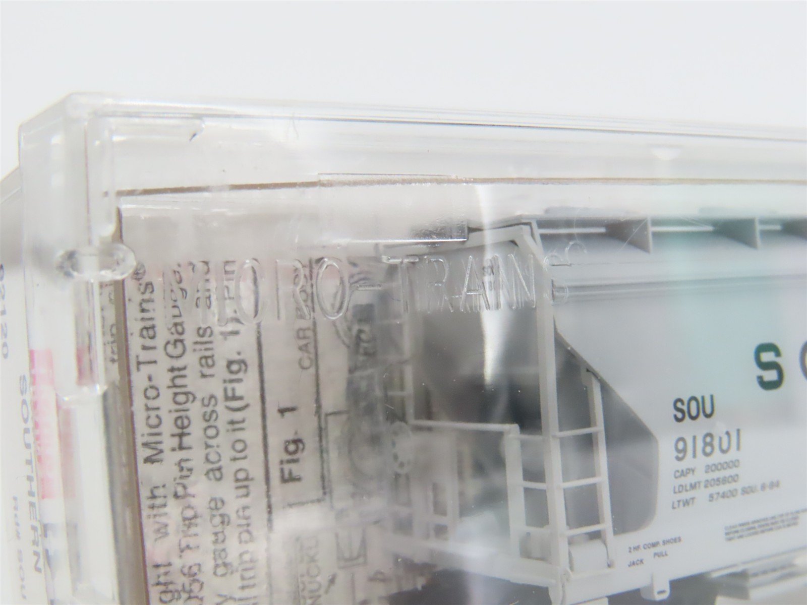 N Scale Micro-Trains MTL 92120 SOU Southern 2-Bay Covered Hopper #91801
