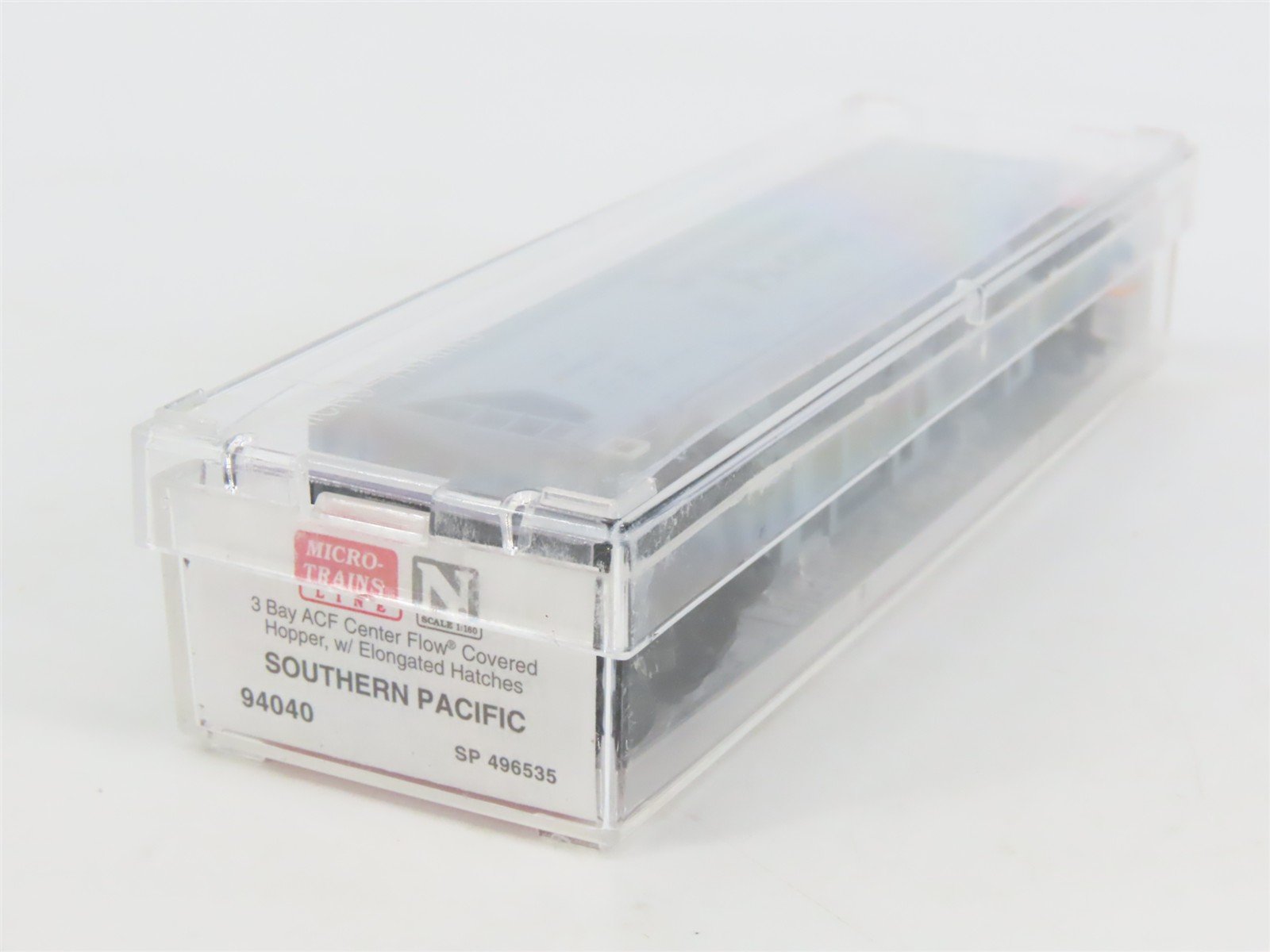 N Scale Micro-Trains MTL 94040 SP Southern Pacific 3-Bay Covered Hopper #496535