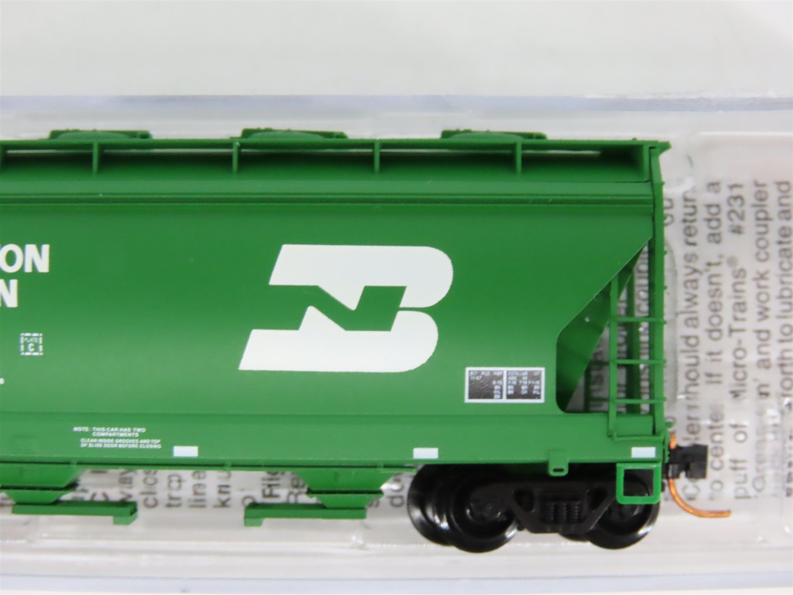 N Scale Micro-Trains MTL 09200080 BN Burlington Northern 2-Bay Hopper #435755