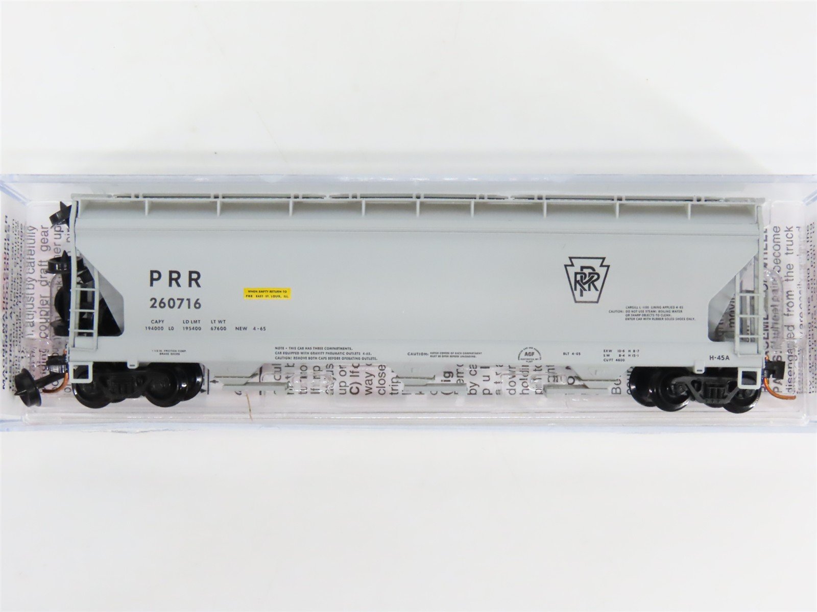 N Scale Micro-Trains MTL 09400220 PRR Pennsylvania Railroad 3-Bay Hopper #260716