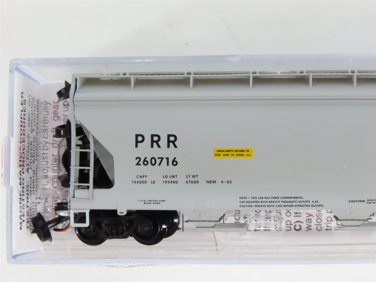 N Scale Micro-Trains MTL 09400220 PRR Pennsylvania Railroad 3-Bay Hopper #260716