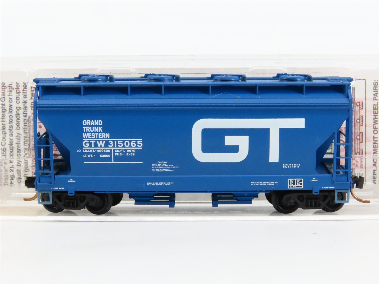 N Micro-Trains MTL 92010 GTW Grand Trunk Western 2-Bay Covered Hopper #315065
