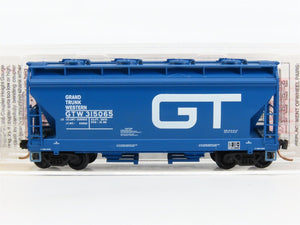 N Micro-Trains MTL 92010 GTW Grand Trunk Western 2-Bay Covered Hopper #315065