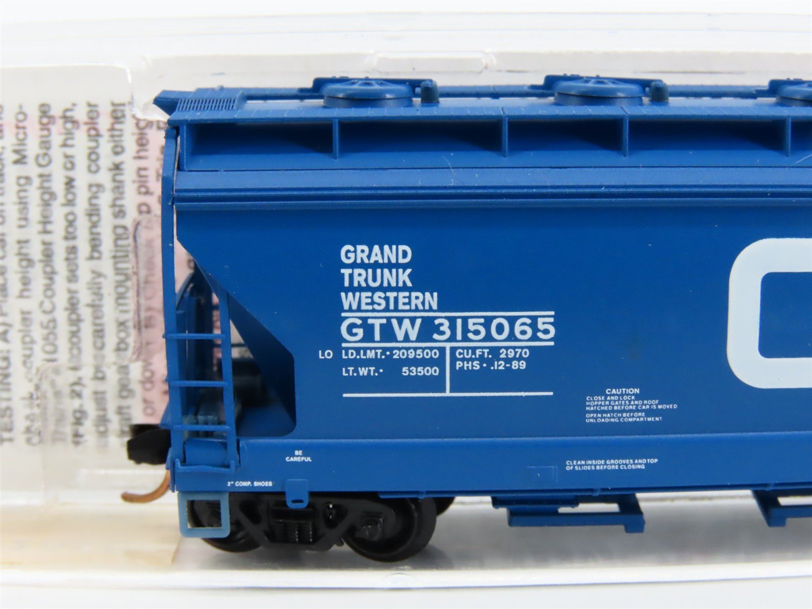 N Micro-Trains MTL 92010 GTW Grand Trunk Western 2-Bay Covered Hopper #315065