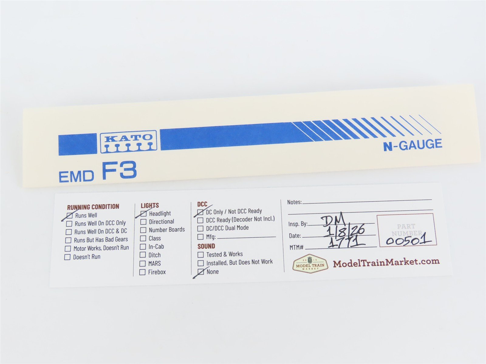 N Scale KATO 176-076 WP Western Pacific EMD F3A Diesel Locomotive #803 - Custom