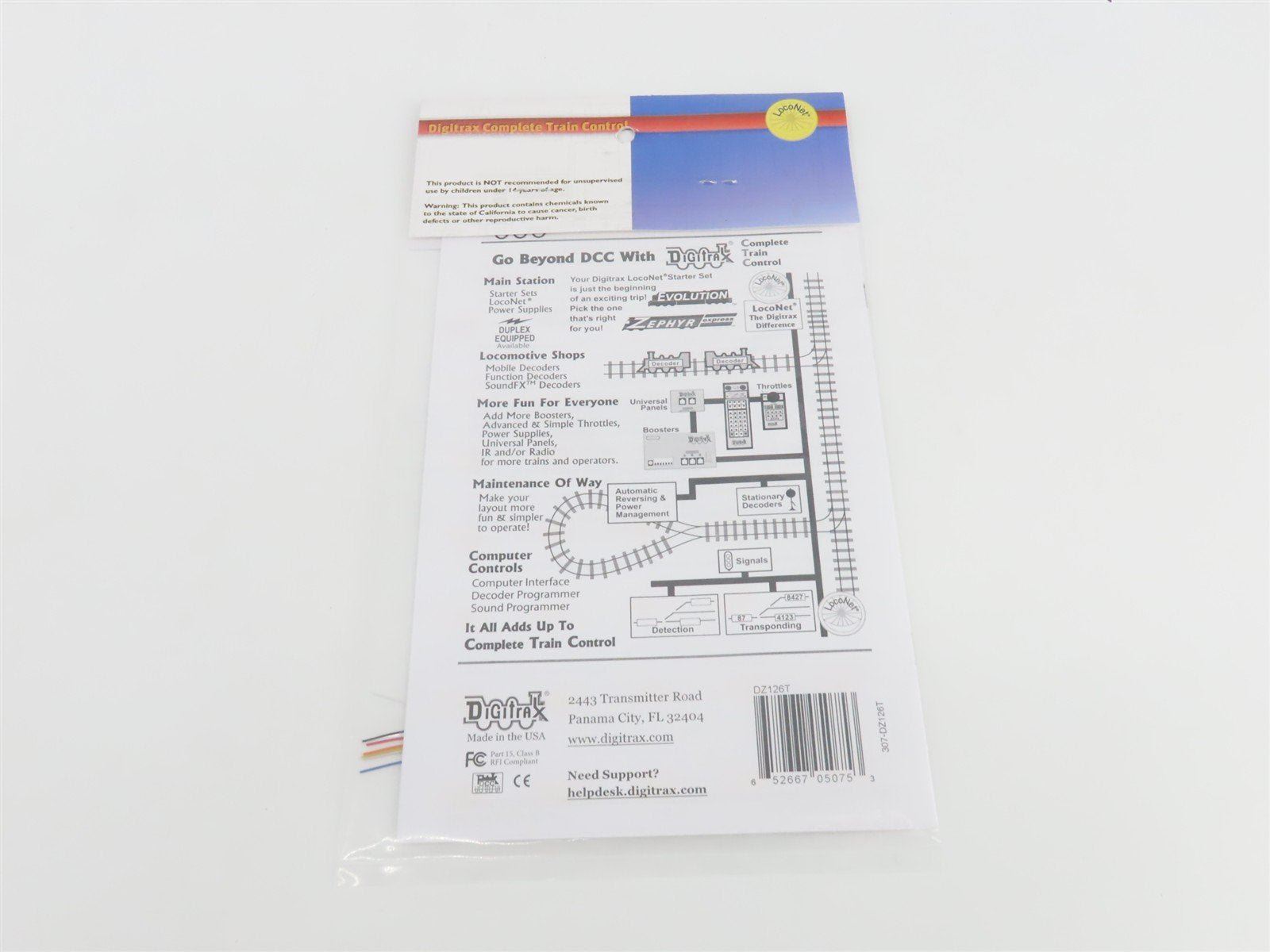 Digitrax DZ126T Series 6 DCC Mobile Decoder for Z, N, & HO Scale Locomotives