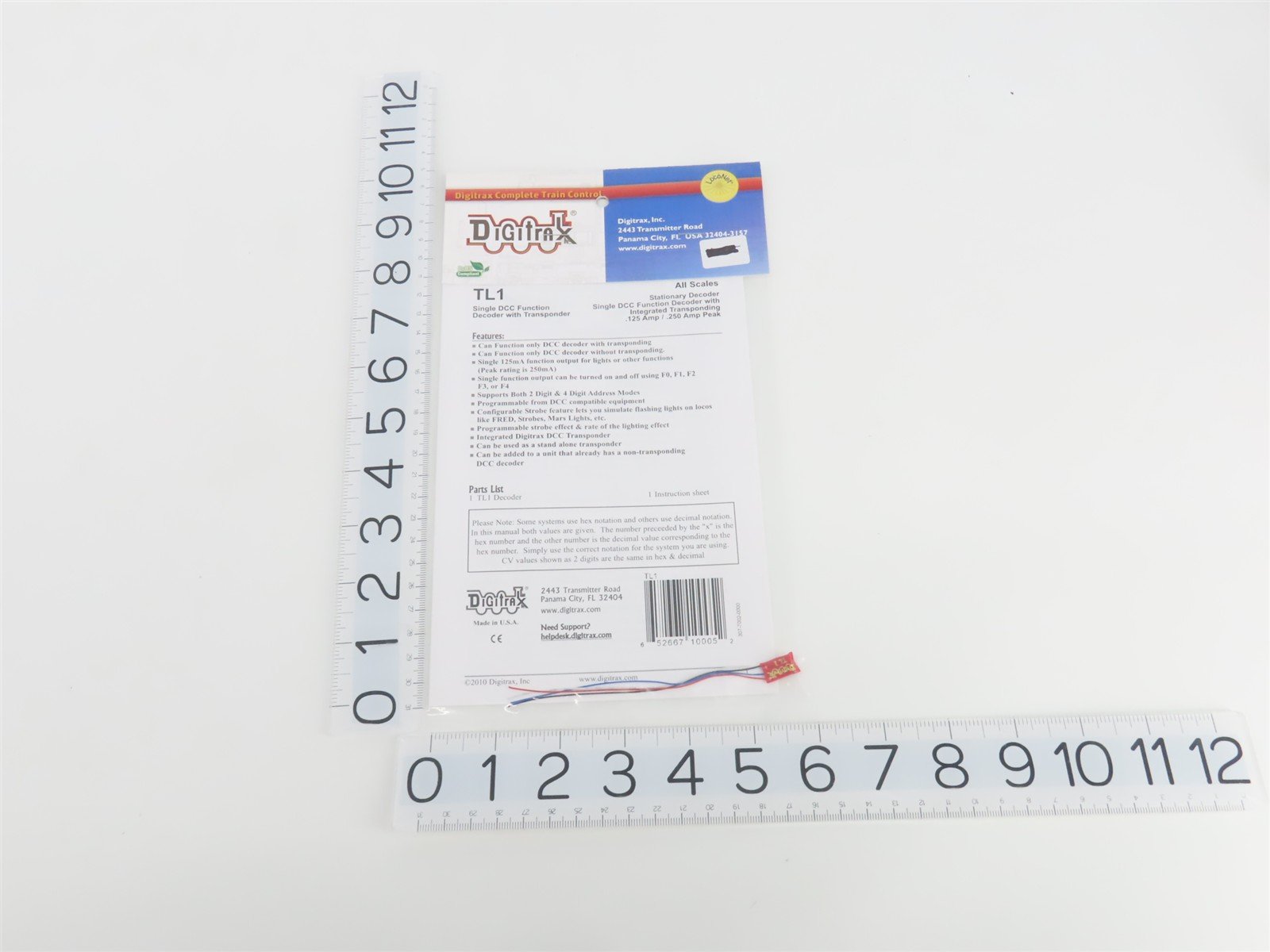 LOT of 3 Digitrax TL1 Single Function DCC Stationary Decoders w/ Transponding