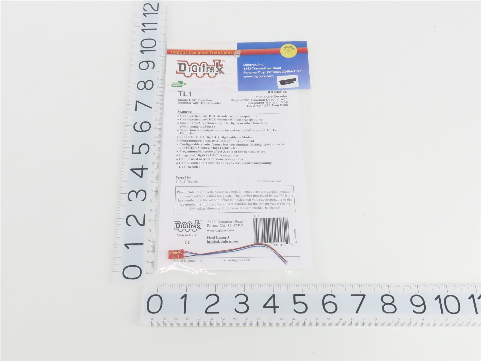 LOT of 3 Digitrax TL1 Single Function DCC Stationary Decoders w/ Transponding