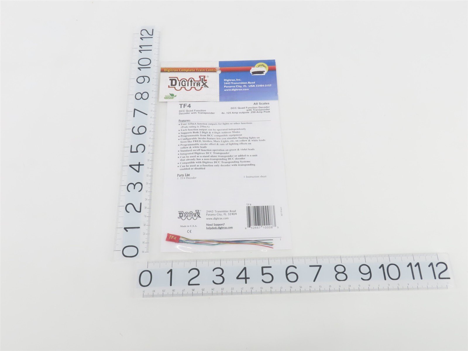 LOT of 3 Digitrax TF4 Quad Function DCC Stationary Decoders w/ Transponding