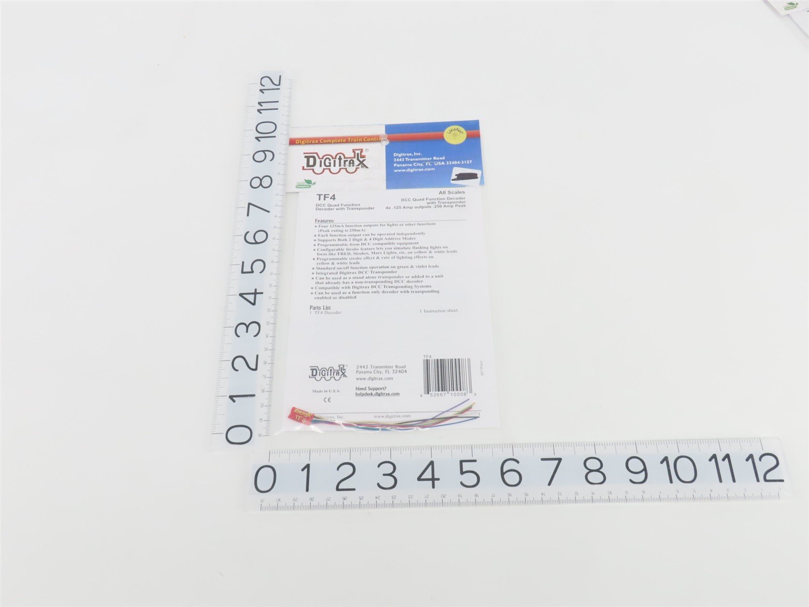 LOT of 3 Digitrax TF4 Quad Function DCC Stationary Decoders w/ Transponding