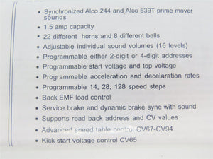 MRC 0001820 DCC Sound Decoder w/ Speaker for HO Athearn RS-3 Diesels